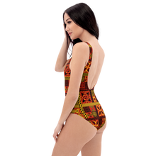 Load image into Gallery viewer, Fiery Tiki Squares One-Piece Swimsuit