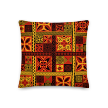 Load image into Gallery viewer, Fiery Tiki Squares Premium Pillow