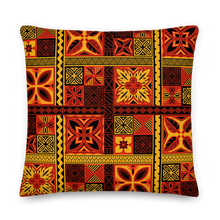 Load image into Gallery viewer, Fiery Tiki Squares Premium Pillow