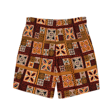 Load image into Gallery viewer, Tiki Squares Swim Trunks