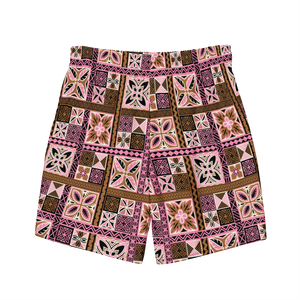 Neapolitan Tiki Squares Swim Trunks