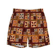 Load image into Gallery viewer, Tiki Squares Swim Trunks