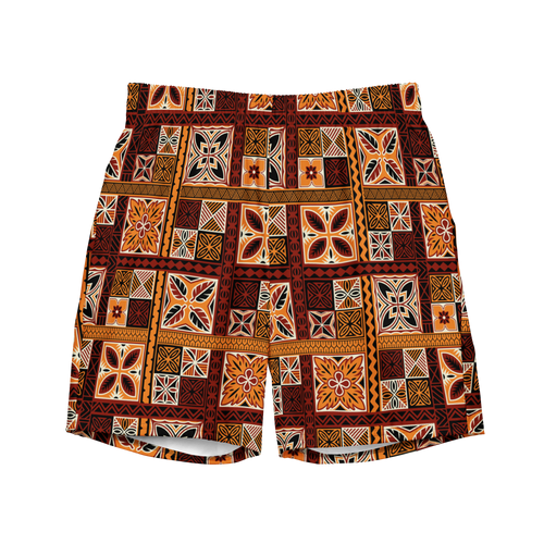 Tiki Squares Swim Trunks