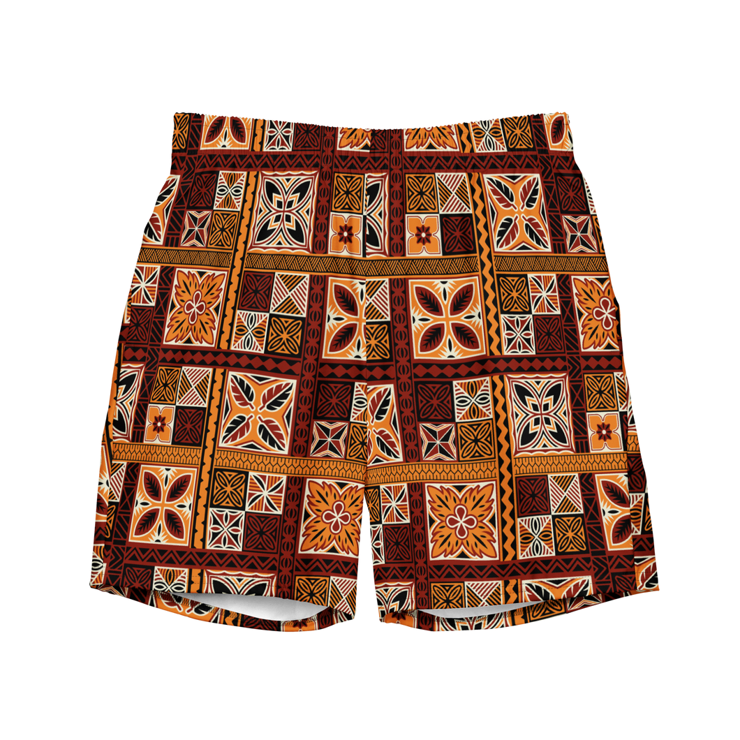 Tiki Squares Swim Trunks