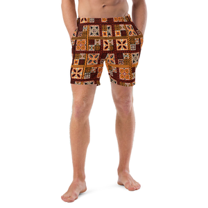 Tiki Squares Swim Trunks