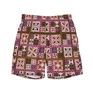 Neapolitan Tiki Squares Swim Trunks