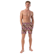 Load image into Gallery viewer, Neapolitan Tiki Squares Swim Trunks