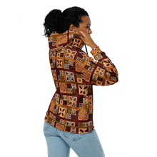 Load image into Gallery viewer, Tiki Squares Unisex zip hoodie