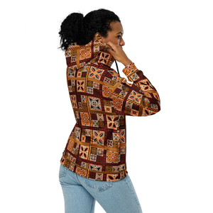 Tiki Squares Unisex zip hoodie