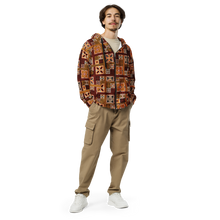 Load image into Gallery viewer, Tiki Squares Unisex zip hoodie