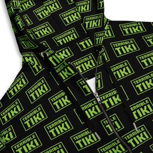 Terrible Tiki Pattern Unisex zip hoodie