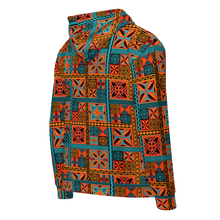 Load image into Gallery viewer, Beach Tiki Squares Unisex zip hoodie