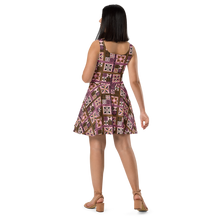 Load image into Gallery viewer, Neapolitan Tiki Squares Skater Dress