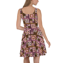 Load image into Gallery viewer, Neapolitan Tiki Squares Skater Dress