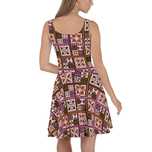 Neapolitan Tiki Squares Skater Dress