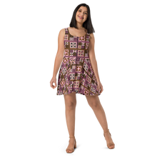 Load image into Gallery viewer, Neapolitan Tiki Squares Skater Dress