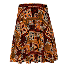 Load image into Gallery viewer, Tiki Squares Skater Skirt