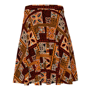 Tiki Squares Skater Skirt