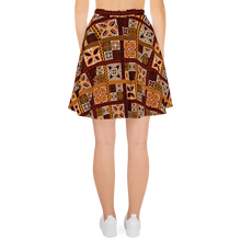 Load image into Gallery viewer, Tiki Squares Skater Skirt