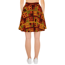 Load image into Gallery viewer, Fiery Tiki Squares Skater Skirt