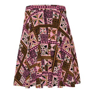 Neapolitan Tiki Squares Skater Skirt