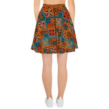 Load image into Gallery viewer, Beach Tiki Squares Skater Skirt