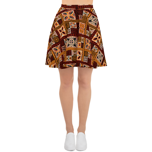 Tiki Squares Skater Skirt