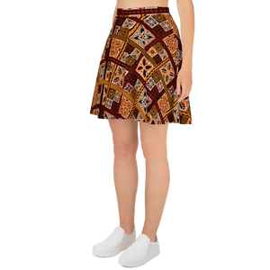 Tiki Squares Skater Skirt