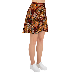 Tiki Squares Skater Skirt