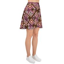 Load image into Gallery viewer, Neapolitan Tiki Squares Skater Skirt