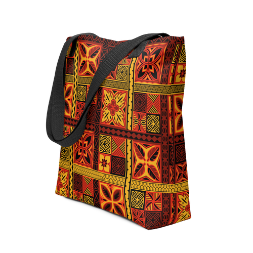 Fiery Tiki Squares Tote bag