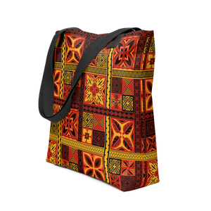 Fiery Tiki Squares Tote bag