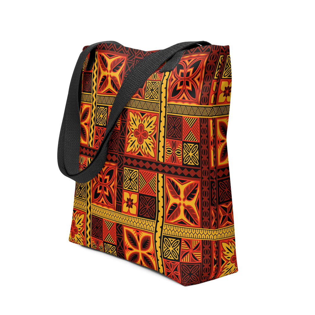 Fiery Tiki Squares Tote bag