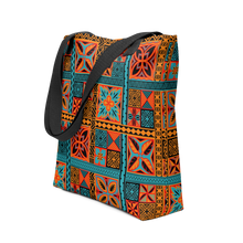 Load image into Gallery viewer, Beach Tiki Squares Tote bag