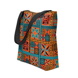 Beach Tiki Squares Tote bag