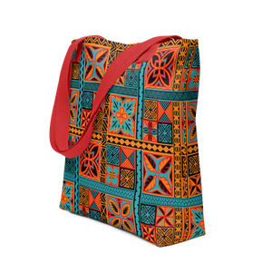 Beach Tiki Squares Tote bag