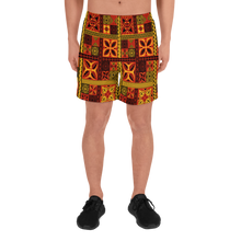 Load image into Gallery viewer, Fiery Tiki Squares Athletic Long Shorts