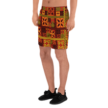 Load image into Gallery viewer, Fiery Tiki Squares Athletic Long Shorts