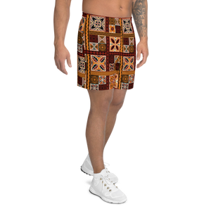 Tiki Squares Athletic Long Shorts