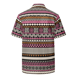 Neapolitan Tiki Striped Unisex button shirt