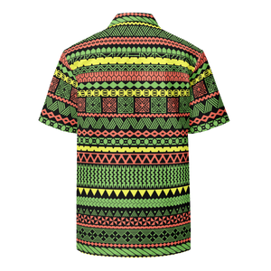 Sherbet Tiki StripedUnisex button shirt
