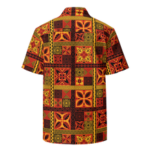 Load image into Gallery viewer, Fiery Tiki Squares Unisex button shirt