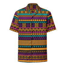 Load image into Gallery viewer, Retro Tiki Striped Unisex button shirt