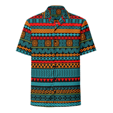 Load image into Gallery viewer, Bright Beach Tiki Striped Unisex button shirt