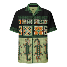 Load image into Gallery viewer, Green Tiki Crocodile Unisex button shirt