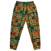 Load image into Gallery viewer, Green Tiki Squares Unisex track pants