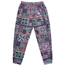 Load image into Gallery viewer, Purple Tiki Squares track pants