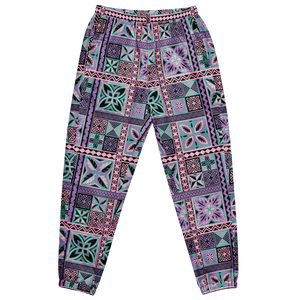 Purple Tiki Squares track pants