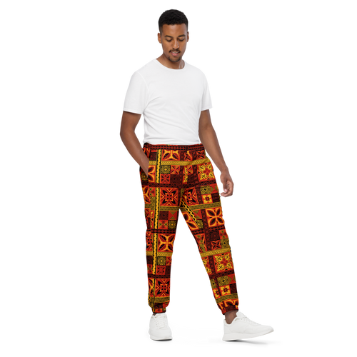 Fiery Tiki Squares track pants