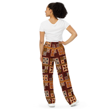 Load image into Gallery viewer, Tiki Squares wide-leg pants